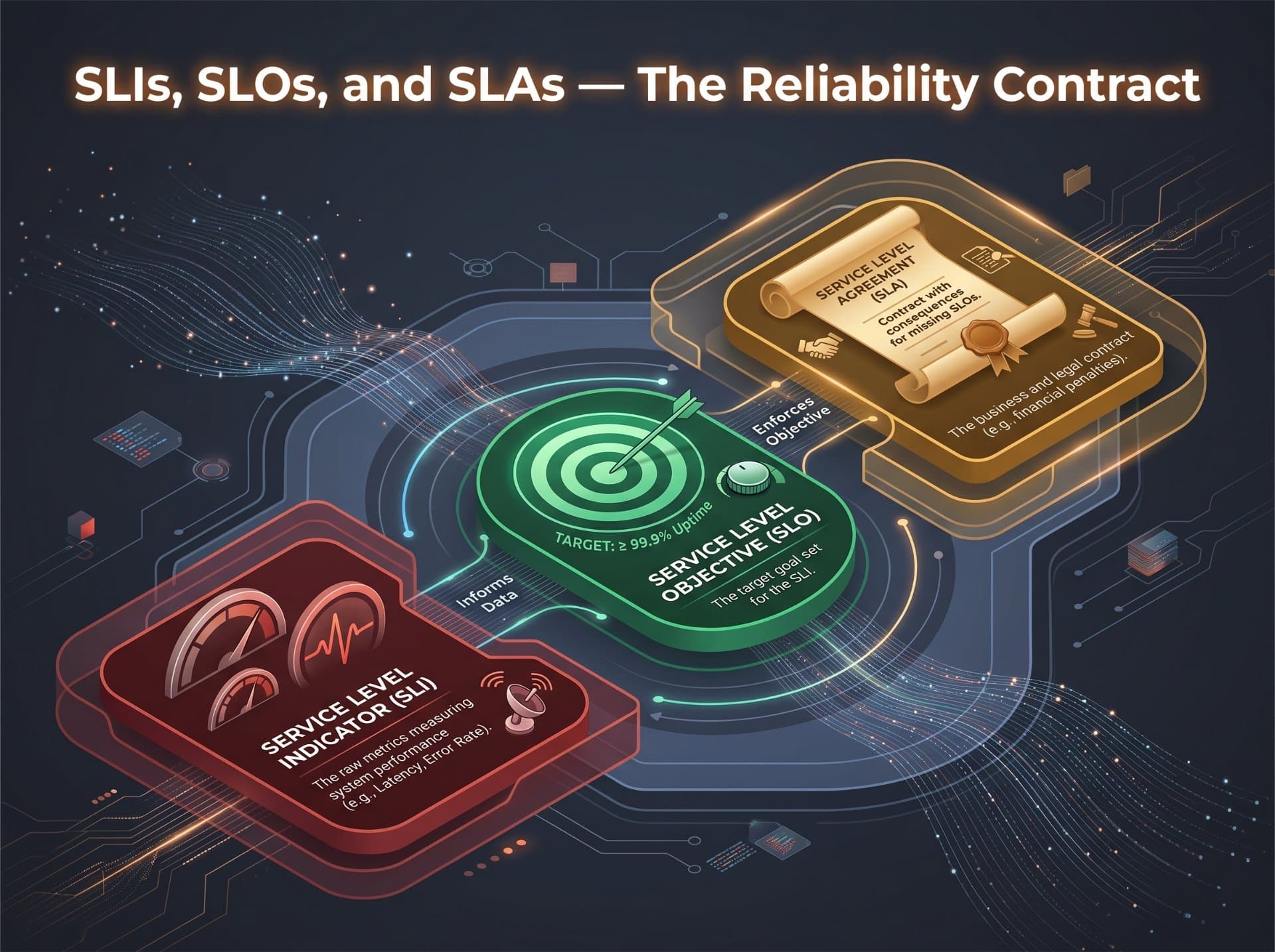 SLIs, SLOs, and SLAs — The Reliability Contract